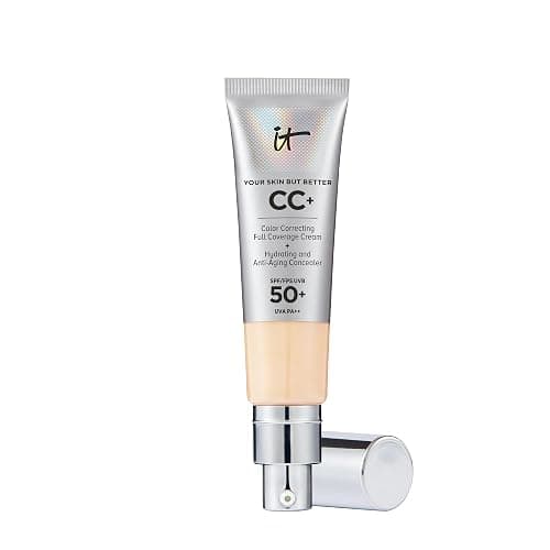 iT COSMETICS, CC+ Cream e Fondotinta Anti-età, Alta Coprenza, Waterproof, Finish Naturale, Formula con Peptidi, Collagene e Vitamine, Your Skin But Better - Image 1