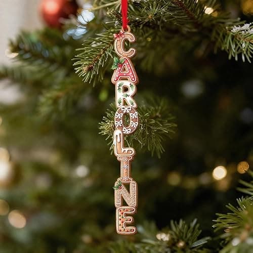 Famitrendz Custom Gingerbread Alphabet Ornament 2025, Personalized Kids Name Christmas Ornament, Cute Cookie Letter Decoration, Family Holiday Keepsake Gift for Children and Loved Ones thumbnail 2