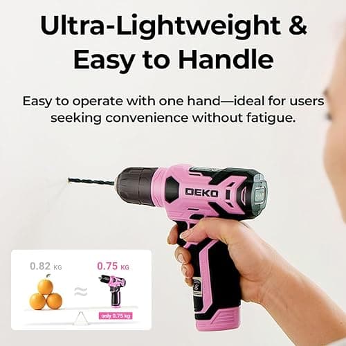 Werkzeugkoffer Akkuschrauber Werkzeugkasten Werkzeug Koffer Werkzeugset：DEKO Werkzeugkiste Bestückt 126-tlg. professionelle Werkzeugkiste für Heimwerker, für Büros und Garten, Rosa thumbnail 7