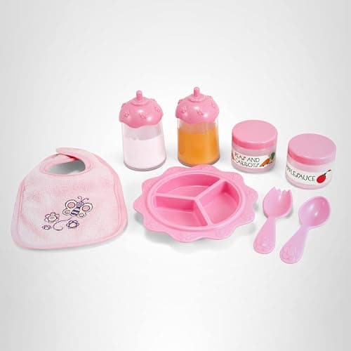 Melissa & Doug Mine to Love Baby Food & Bottle Play Set for Feeding Dolls Baby Doll Feeding Set, Disappearing Milk Bottle Toy for Kids 3+ thumbnail 9