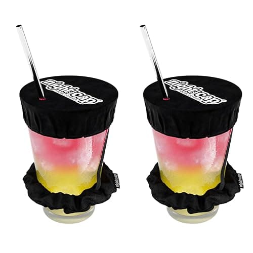NightCap Drink Cover Scrunchie, Anti Spiking Drink Protector, Reusable Cup Cover for Bars, Festivals, Concerts, College Parties & Travel, Hidden Drink Safety Cover for Women, Shark Tank, Hair Tie - Image 1
