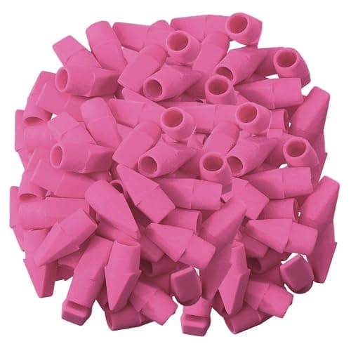 Pencil Top Erasers, 144 Count Pink Cap Erasers, Pink Eraser Tops, Pencil Toppers, Pencils Cap Eraser thumbnail 7
