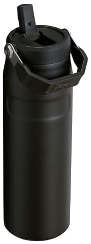 Stanley IceFlow Flip Straw 2.0 Water Bottle 24 OZ | Built-In Straw with Larger Opening | Lightweight & Leak-Resistant | Insulated Stainless Steel | BPA-Free | Black 2.0 thumbnail 3