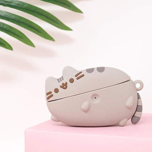 iFace x Pusheen The Cat [ Compatible with AirPods Pro ] Cute Case - Silicone Protective Cover [Carabiner Clip Included] [Wireless Charging Compatible] - Laying Down thumbnail 5