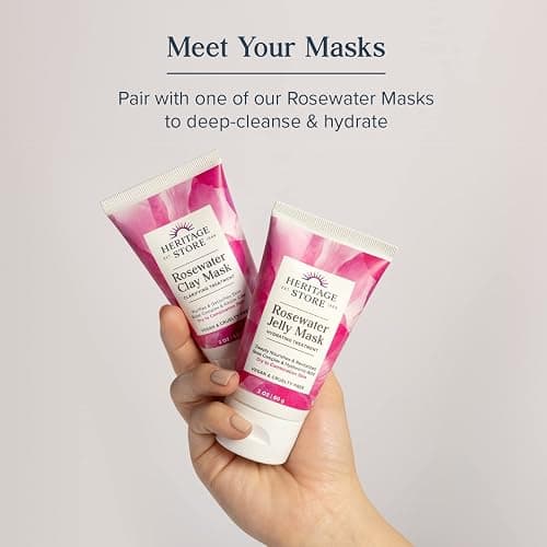 HERITAGE STORE Rosewater - Refreshing Facial Splash for Glowing Skin with Damask Rose - All Skin Types - Rose Water for Face - Made Without Dyes or Alcohol, Hypoallergenic, Vegan, Cruelty Free, 8oz thumbnail 4