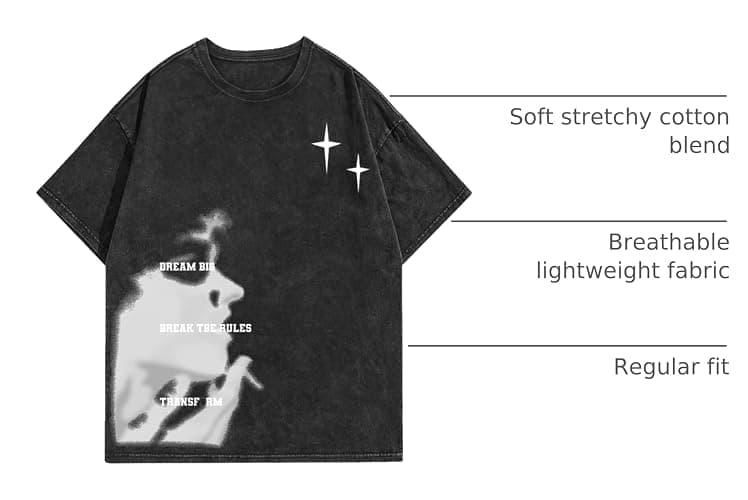 Verdusa Men's Letter Graphic Drop Shoulder T Shirts Casual Round Neck Tee Top thumbnail 3