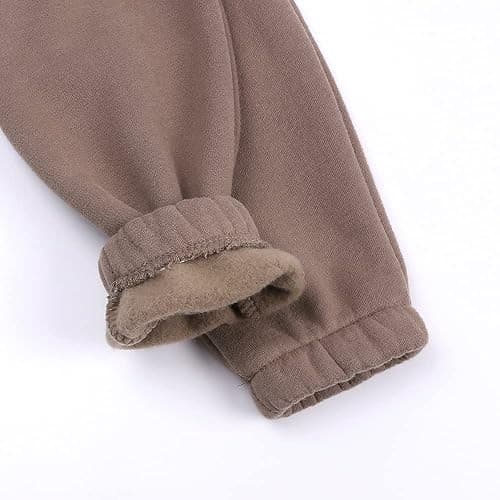 ZFTTZYMX Youth 2Pcs Brushed Fleece Sweatsuit Hooded Pullover Tracksuit Kids Boys Girls Sweatshirt + Pants Outfits Set thumbnail 6