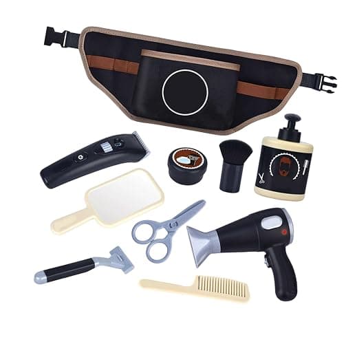 Children Barber Pretend Play Hairdressing with Hair Styling Tool Creative Roleplay Activity Game for Toddler Fun Kids Barber Toy thumbnail 5