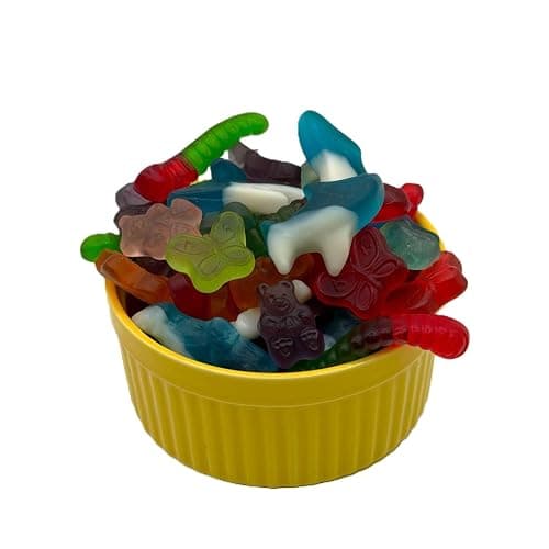Gummy Candy Mix, Chewy Candy, Assorted Fruit Flavors, 2 Lb Bag | Blue Sharks, Gummi Bears, Gummy Worms & Butterflies, Gummies Bulk thumbnail 7