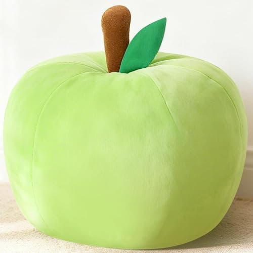 LANPU Cute Apple Shaped Plush Pillow – Soft Fruit Cushion for Couch | Sofa, or Bed, Adorable Decorative Throw Pillow for Room, Living Room & Home Decor (11 Inch,Green) thumbnail 8