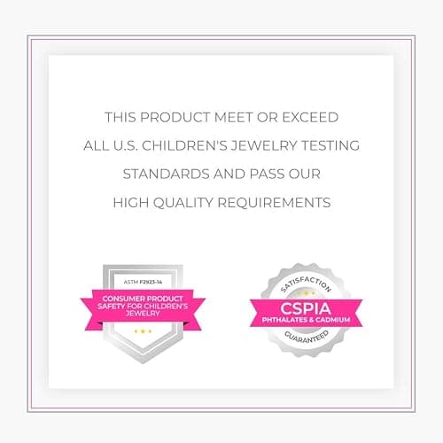 In Season Jewelry CZ Dangle Heart Kids Earrings - 925 Sterling Silver Hypoallergenic Earrings for Girls with Secure Screw Backs - Safe & Comfortable for Toddlers, Kids & Little Girls thumbnail 7