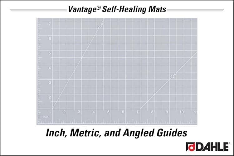 Dahle Vantage 10681 See-Through Premium Self-Healing Cutting Mat, 12"x18", 1/2" Grid, 5 Layers for Max Healing, Perfect for Crafts & Sewing, Clear thumbnail 3