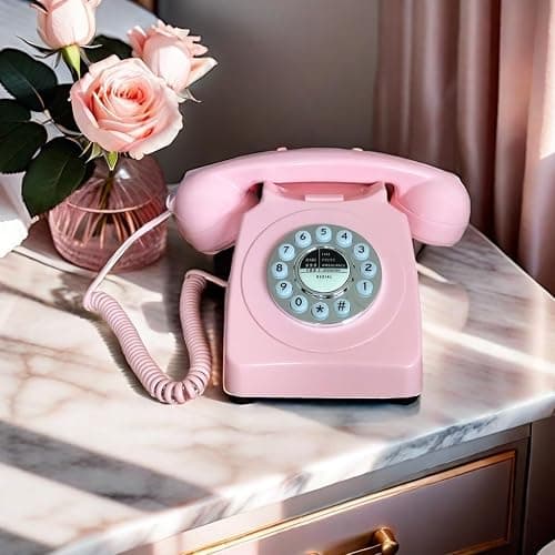Corded Retro Phone, TelPal Vintage Old Phones, Classic 1930's Antique Landline Phones for Home & Office Decor, Novelty Hotel Telephone with Redial thumbnail 2