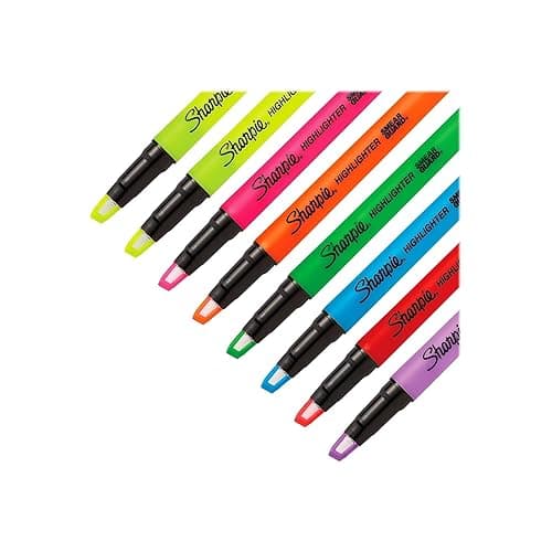 Sharpie Clear View Highlighter Sticks, Chisel Tip, Assorted Fluorescent, 8 Count - School, Home, and Office Use, Teacher Supplies - 8 Count (Pack of 1) - Highlighter thumbnail 4