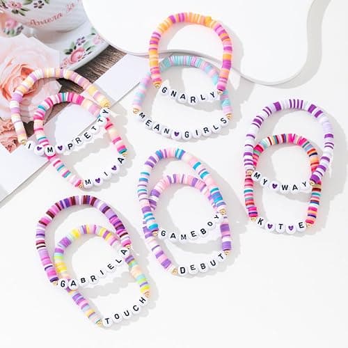 fmsao 10pcs Korea-Pop KATSEYE Bracelets Merch Bracelet Beaded Inspired Katseyes Gift for Wemon thumbnail 4