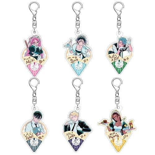 Pack of 6 Alien Stages Keychain Game Figure Cosplay Keyring Pendant Alien Stages Acryl Chain Decor Merch Collection - Image 1