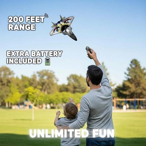 Akargol Sky Riders Rc Jet Plane with Light, Foam Remote Control Airplanes for Gift Chirstmas, RC Airplane Fighter Jet 360° Flip Fighter Jet Toys, Stunt Roll, Airplane Toy Gifts for Boys thumbnail 3