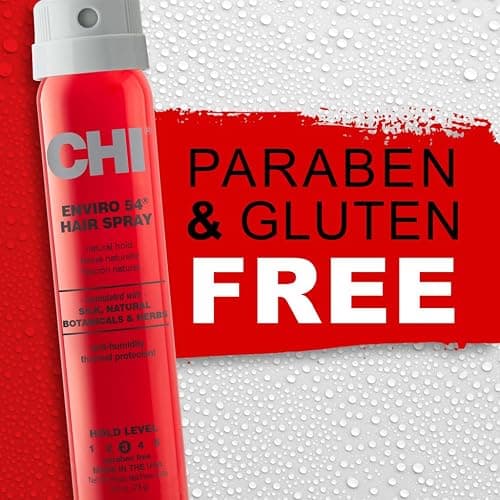 CHI Enviro 54 Hairspray, Natural Hold, Lightweight Spray to Finish & Secure A Variety of Hairstyles, Sulfate & Paraben-Free, 2.6 Oz thumbnail 3