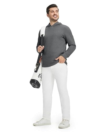 M MAELREG Hoodies for Men Texture Solid Color Sweatshirts Athletic Golf Midlayer Mens Hoodies Pullover Shirt with Pocket thumbnail 6