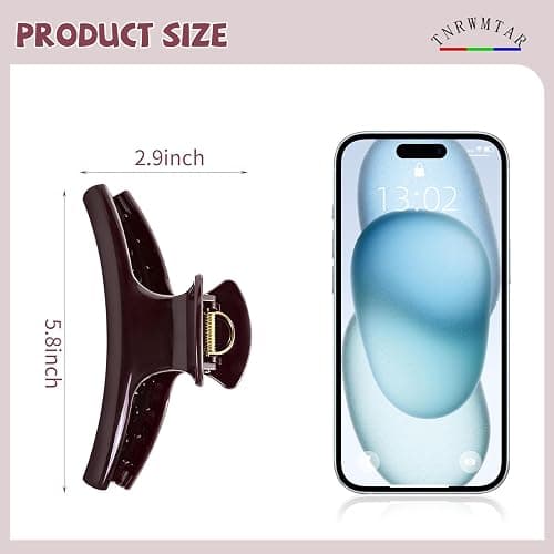 Hair Clips for Women,Claw Clips for Thick Hair,Hair Clips for Styling,Cute & Stylish Hair Accessories for Women Everyday Use (dark burgundy) thumbnail 5