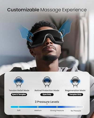RENPHO Eyeris 3 Eye Massager with Heat and Cooling, FSA Eligible HSA, Birthday Christmas Gifts for Women Men Him Her, Voice Control Eye Mask for Migraines, Eye Care with DIY Massage, Reduce Dry Eyes thumbnail 5