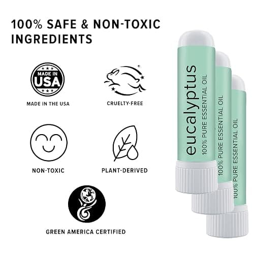 MOXĒ Eucalyptus Essential Oil Nasal Inhaler, Sinus & Congestion Relief, Daily Relaxation, Stress Relief, Therapeutic No-Mess Aromatherapy, Pure and Natural, Made in USA (3 Pack) packaging may vary thumbnail 7