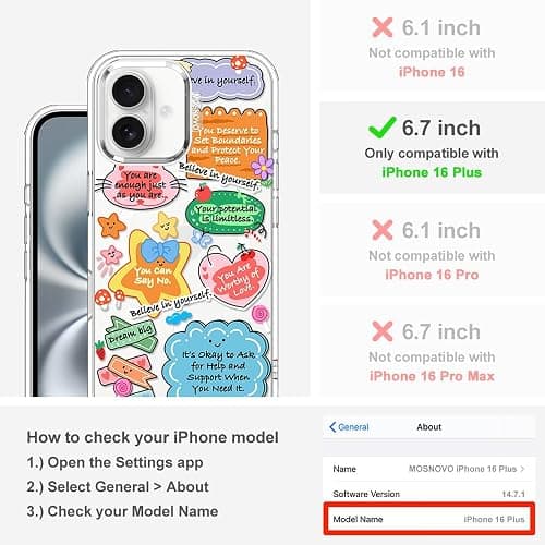 MOSNOVO for iPhone 16 Plus Case thumbnail 2