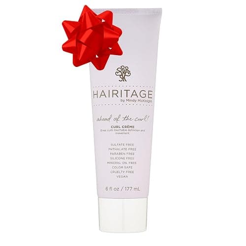 Hairitage Hydrating Jojoba Oil Curl Cream for Curly Hair - Moisturizing Anti Frizz Styling Product for High Definition Curls for Women + Men - Bounce + Shine for Fine + Thick Hair - Color Safe + Vegan - Image 1