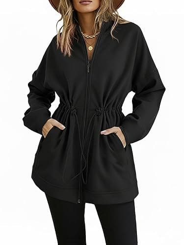 CHICME Womens Zip Up Hoodie Long Sleeve Oversized Sweatshirt Fall Fashion 2025 Casual Jackets Winter Clothes - Image 1