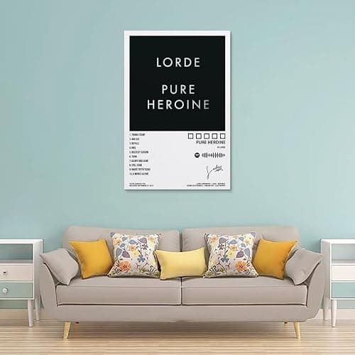 FIMGLK Lorde Poster Pure Heroine Album Cover Posters for Room Aesthetic Canvas Wall Art for Teens Room Decor12x18inch(30x45cm), Unframe-style-1 thumbnail 2