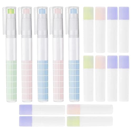 17 Pcs Pen-Style Aesthetic Glue Sticks, Including 5 Pastel Colors Adhesive and 12 Glue Stick Refills, 4.5 x 2.8 x 0.6 in, Easy to Use for Office, School, Art Project - Image 1