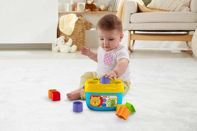 Fisher-Price Stacking Toy Baby’s First Blocks Set of 10 Shapes for Sorting Play for Infants Ages 6+ Months, FFC84 thumbnail 2