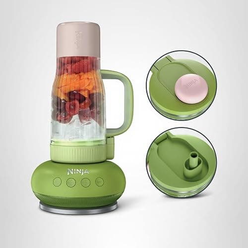 Ninja Blendboss™ | Personal Blender for Smoothies & Frozen Drinks | 26oz Travel Tumbler with LeakProof Lid, Chug Spout & Detachable Straw | Auto-iQ Technology | Watermelon Bubble Gum | DB351GN thumbnail 11