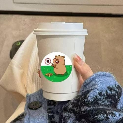 Capybara Stickers Funny Cute Animal 2 Rolls 1000 Sheets Total Capybara Gifts for Kids Teens Kawaii Stickers for Water Bottles Laptop Scrapbook thumbnail 9