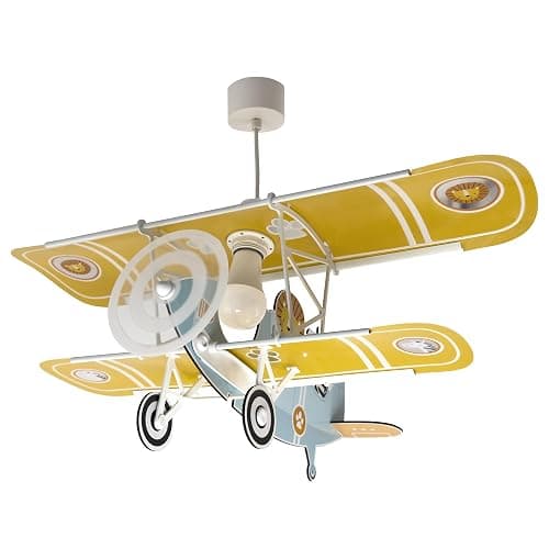 Dalber Lampe kinderzimmer, kinderlampe Pendelleuchte Hängelampe, Deckenleuchte Kinder, Deckenlampe kinderzimmer Flugzeug puma Tiere, Deckenlampe Kinderzimmer, 54602, E27 15W LED thumbnail 4