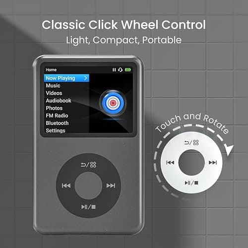 Innioasis Y1 Mp3 Player with Bluetooth HiFi Mini Portable Music Digital Player with Audiobook 2026 Nice Gift Upgrade Black thumbnail 7