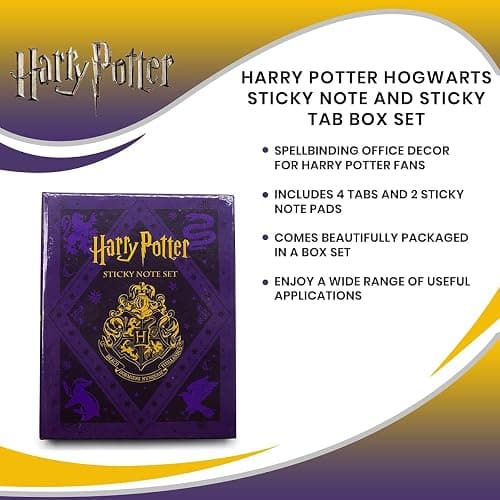 Harry Potter Hogwarts Sticky Note and Sticky Tab Box Set | Work Memo Notepad Stationery Paper, Home School Supplies for College Business | Wizarding World Gifts and Collectibles thumbnail 7