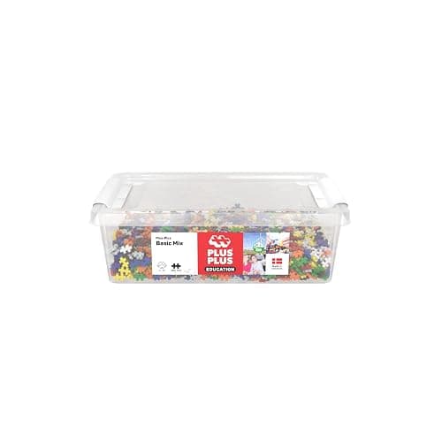PLUS PLUS Plus-Plus - Open Play Set - 3,600 Piece in Storage Tub - Basic Color Mix - Construction Building Stem Toy, Interlocking Mini Puzzle Blocks for Kids, Assorted, 100 thumbnail 3