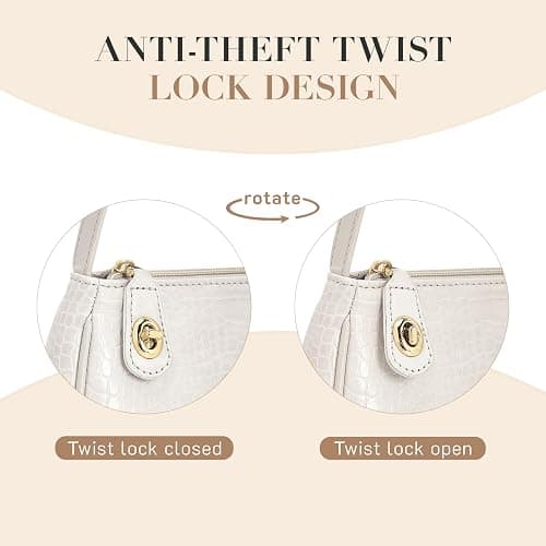 Missnine Purses for Women, Shoulder Bag Small Handbags Vegan Leather Underarm Bags Trendy Hobo Cute Clutch Purse thumbnail 3