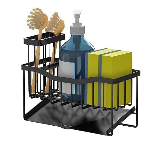 Fssvcd Maifan Sink Caddy Sponge Holder for Kitchen with Brush Holder and Stainless Steel Self Drain Tray, Rustproof Kitchen Sink Organizer for Sponge, Soap Dispenser Storage Accessories thumbnail 7