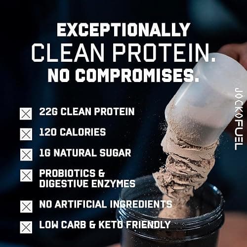 Jocko Fuel Mölk Whey Protein Powder 22g Low Sugar Monk Fruit Blend - Muscle Recovery & Growth, Packaging May Vary (27 Servings, Strawberry Milkshake) thumbnail 4
