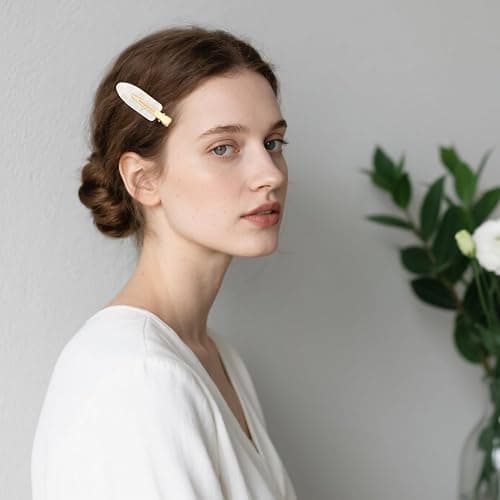 Atoden Creaseless Hair Clips No Crease No Bend Hair Clips for Styling Sectioning Makeup Salon Bangs Flat Hair Pins Alligator Duckbill Barrettes Hair Accessories for Women Girls 12Pcs White Gold thumbnail 7