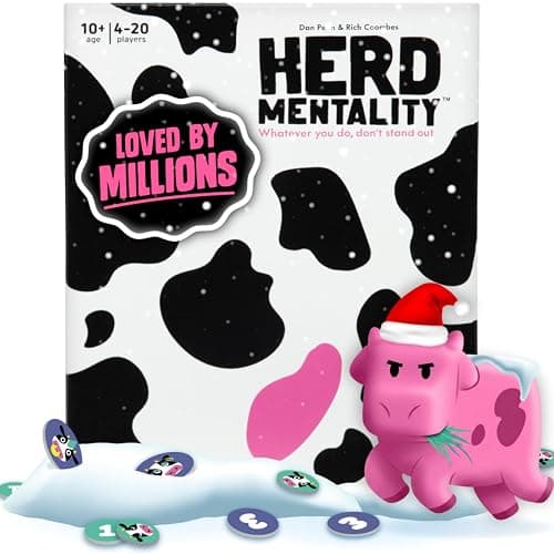 Herd Mentality: Udderly Funny Family Board Game | Easy & Fun for Big Groups of 4-20 Players | Includes 20 Extra Exclusive Questions - Image 1