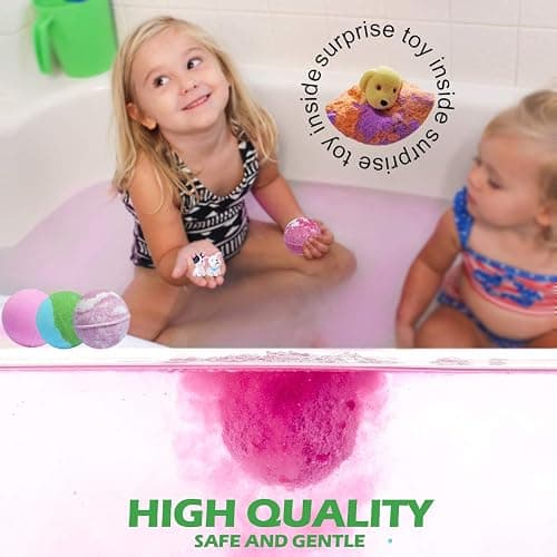 3.5 oz XL Bath Bombs for Kids with Puppy Toys Inside Kids Bath Bombs Organic Bubble Bath Fizzies Colorful Bomb 12 Pcs Set Birthday/Christmas Surprise Gift for Girls & Boys thumbnail 3