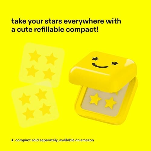 Starface Hydro-Star® Yellow Hydrocolloid Star-Shaped Pimple Patch, 36 ct | Dermatologist Tested • Covers & Protects Visible Spots • Absorbs Pimple Gunk • Vegan, Cruelty-Free & Sensitive Skin Safe thumbnail 8