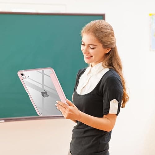 Lsmmpoba Hülle für iPad (A16) 11. Generation 2025/ iPad 10. Generation mit Stifthalter 10.9 Zoll Modell 2022, Stoßfeste Schutzhülle mit transparenter Hartschale auf der Rückseite, Rosa thumbnail 9