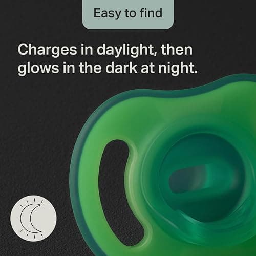 Tommee Tippee Stay Put Pacifier Set, Contains 2 Ultra-Light StayPut Glow in The Dark Pacifiers and 2 Ultra-Light StayPut Pacifiers, 6-18 Months, Colors May Vary, One-Piece Silicone Design, Pack of 4 thumbnail 5