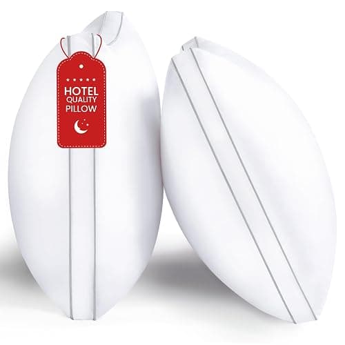 ROUMEA Pillows Standard Size Set of 2, Bed Pillows for Sleeping 2 Pack, Luxury Hotel Quality, Supportive Standard Pillows with Soft Down Alternative for Back Stomach Side Sleepers, Machine Washable - Image 1