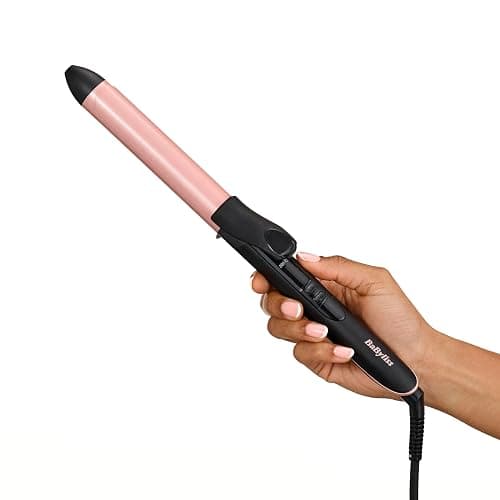BaByliss Rose-Quartz 25mm Curling Tong - Hair Curler for Natural Waves and Curls, Ceramic, 6 Heat Settings 160°C to 210°C, Pink & Black, C451U thumbnail 6