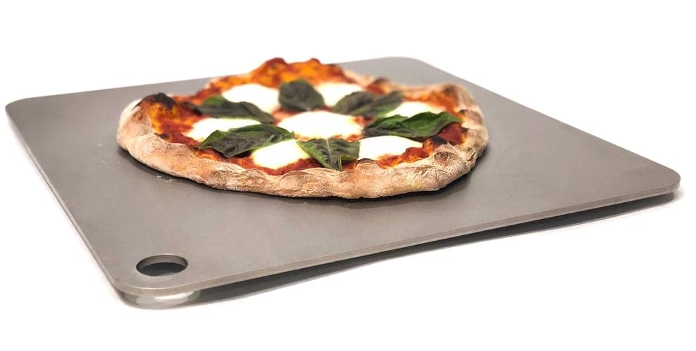 ThermiChef 16" by 16" Pizza Steel (3/8" Deluxe Thickness) - Multipurpose Cooking Steel for Ovens & Grills - Made in the USA - Image 1